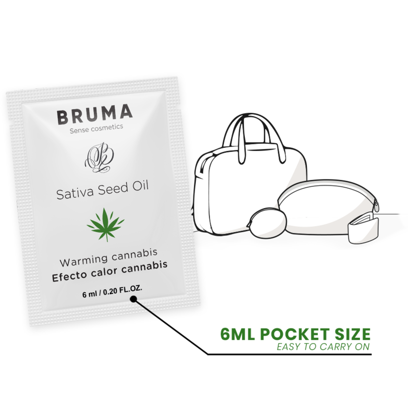 BRUMA - GEL GLISSANT À L'HUILE DE GRAINES DE SATIVA ARÔME CANNABIS CHAUFFANT 6 ML