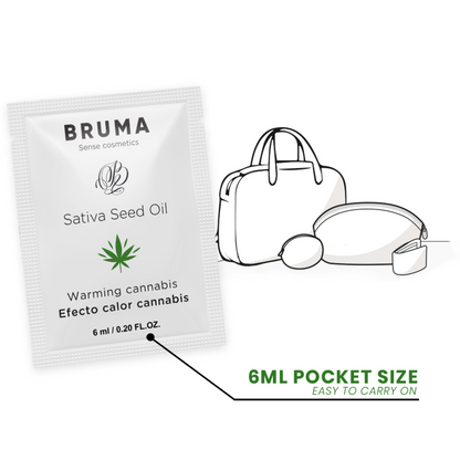 BRUMA - GEL GLISSANT À L'HUILE DE GRAINES DE SATIVA ARÔME CANNABIS CHAUFFANT 6 ML