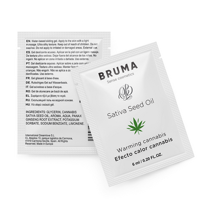 BRUMA - GEL GLISSANT À L'HUILE DE GRAINES DE SATIVA ARÔME CANNABIS CHAUFFANT 6 ML