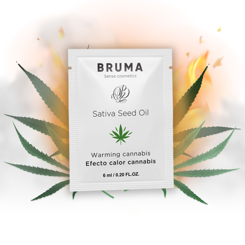 BRUME - GEL GLISSANT À L'HUILE DE GRAINES, EFFET CHAUFFANT, SAVEUR CANNABIS, 6 ML
