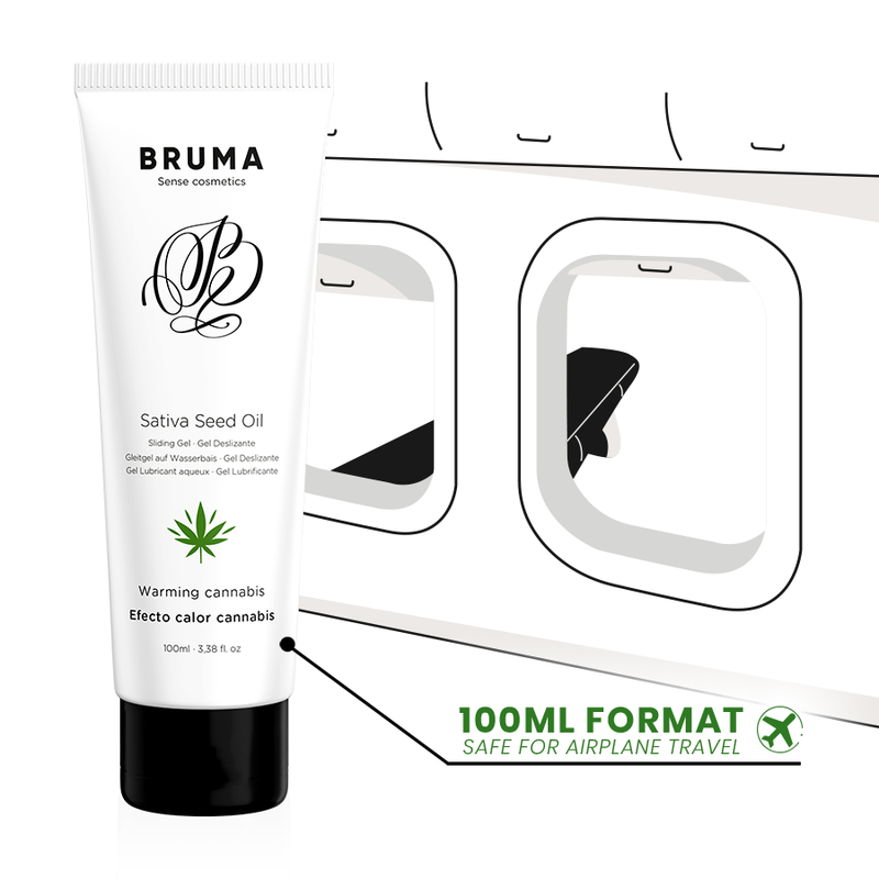 BRUMA - GEL GLISSANT À L'HUILE DE GRAINES DE SATIVA SAVEUR CANNABIS CHAUFFANTE 100 ML