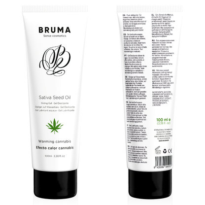 BRUMA - GEL GLISSANT À L'HUILE DE GRAINES DE SATIVA SAVEUR CANNABIS CHAUFFANTE 100 ML