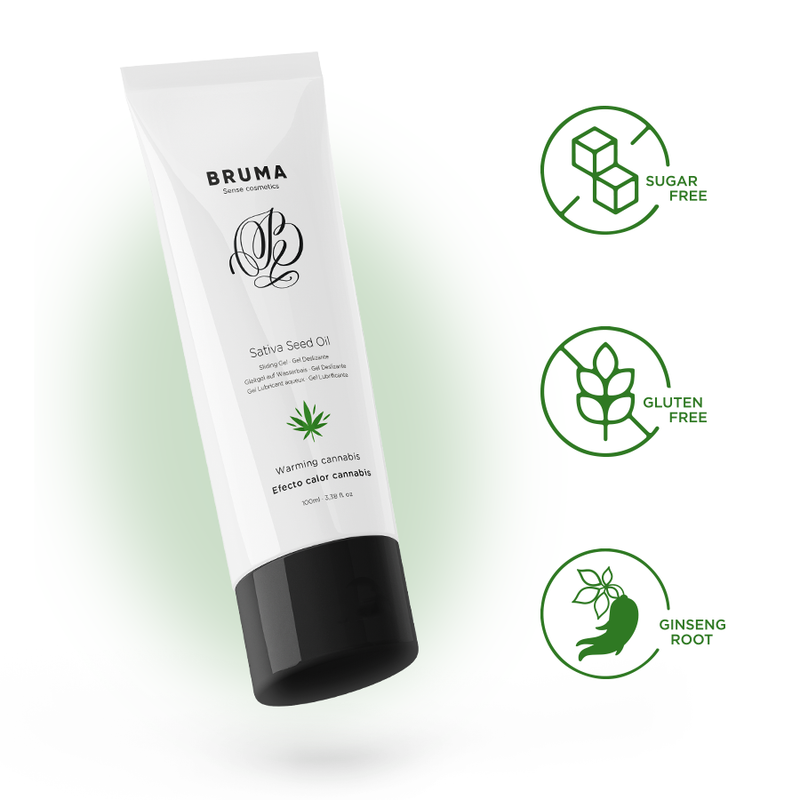 BRUMA - GEL GLISSANT À L'HUILE DE GRAINES DE SATIVA SAVEUR CANNABIS CHAUFFANTE 100 ML