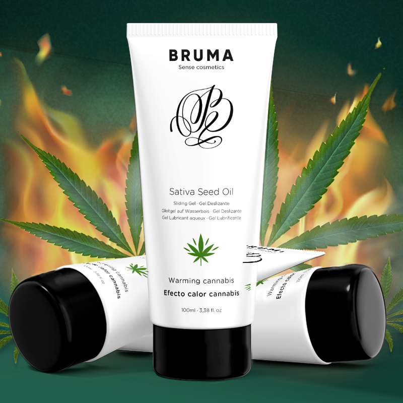 BRUMA - GEL GLISSANT À L'HUILE DE GRAINES DE SATIVA SAVEUR CANNABIS CHAUFFANTE 100 ML