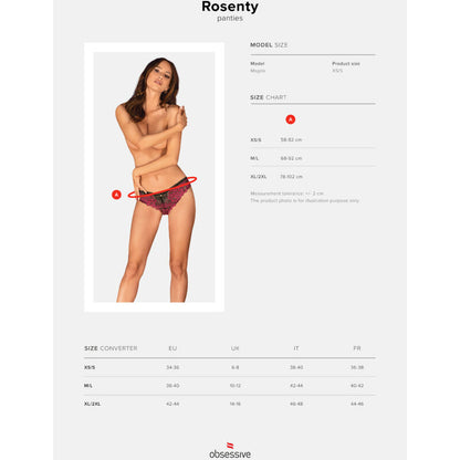 OBSESSIVE - ROSENTY PANTIES XS/S