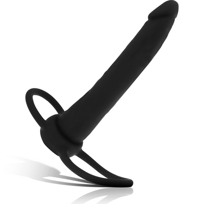 MYTHOLOGIE - DILDO ANAL COBI ONYX AVEC ANNEAU POUR PÉNIS ET TESTICULES 13 CM SILICONE