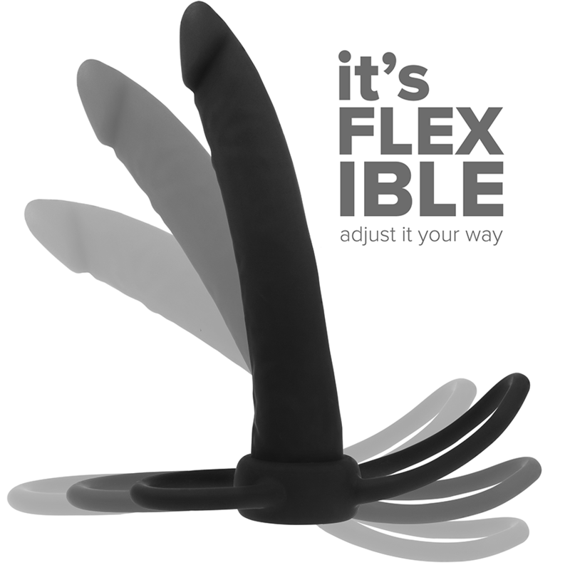 MYTHOLOGIE - DILDO ANAL COBI ONYX AVEC ANNEAU POUR PÉNIS ET TESTICULES 13 CM SILICONE