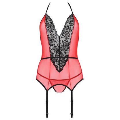 PASSION - CORSET PEONIA LIGNE EROTIQUE ROUGE S/M