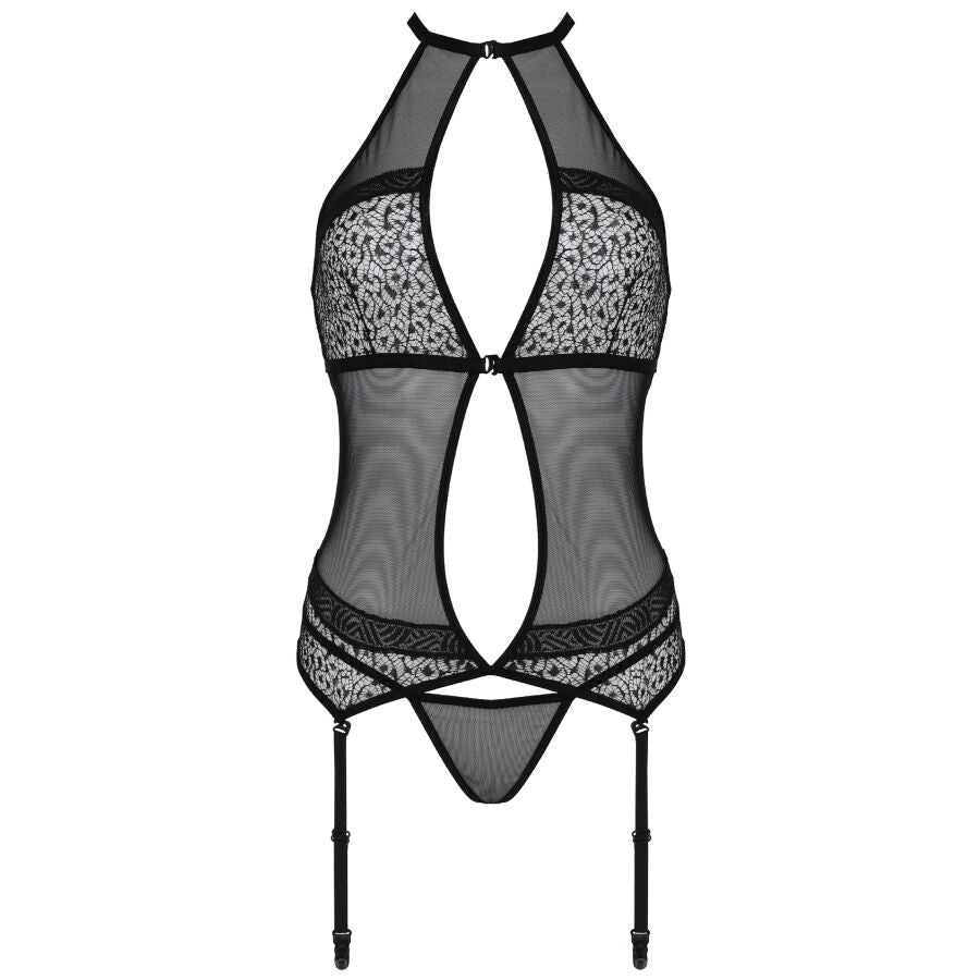 PASSION - CORSET SATARA LINEA EROTICA NEGRO S/M