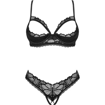 OBSESSIVE - SERAFIA SET TWO PIECES CUPLESS XL/XXL