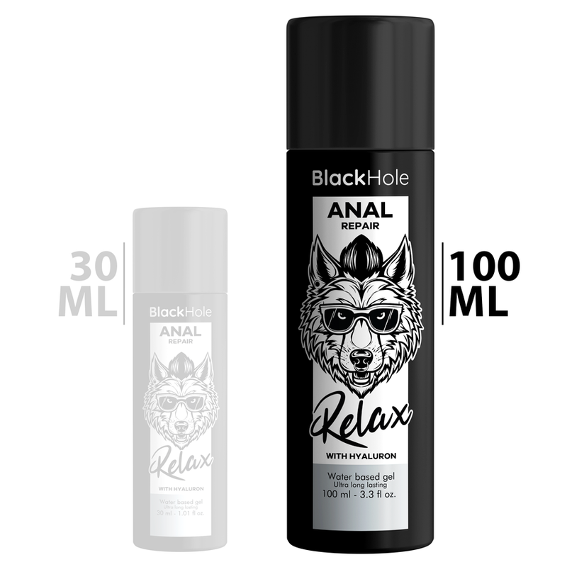 BLACK HOLE - ANAL REPAIR RELAX À BASE D'EAU AVEC HYALURON 100 ML