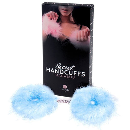 SECRETPLAY - BLUE LIGHT MARABOU HANDCUFFS