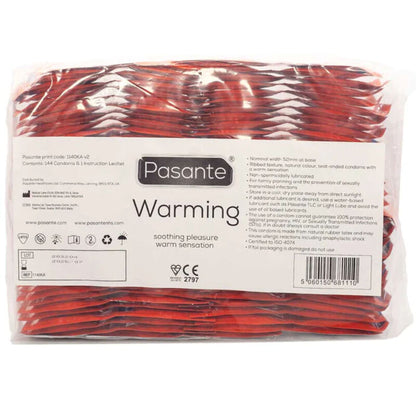 PASANTE - PRESERVATIVOS EFECTO CALOR BOLSA 144 UNIDADES