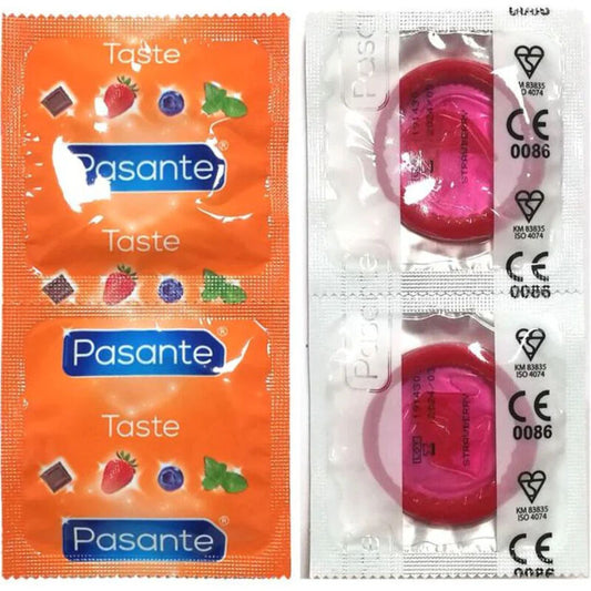 PASANTE - PRÉSERVATIFS GOÛT FRAISE SACHET 144 UNITÉS