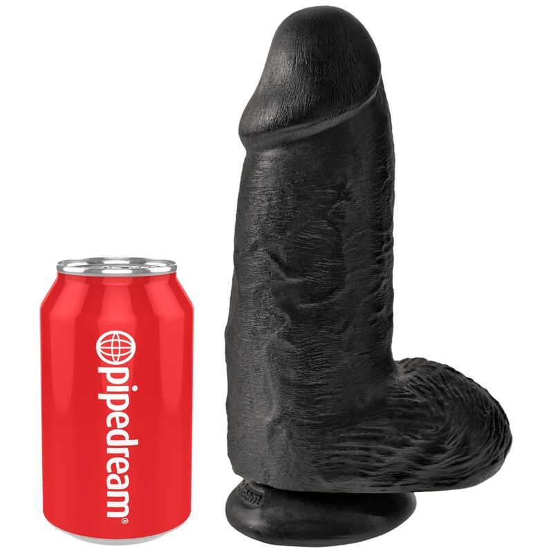 KING COCK - PENE REALISTA CHUBBY 23 CM NEGRO