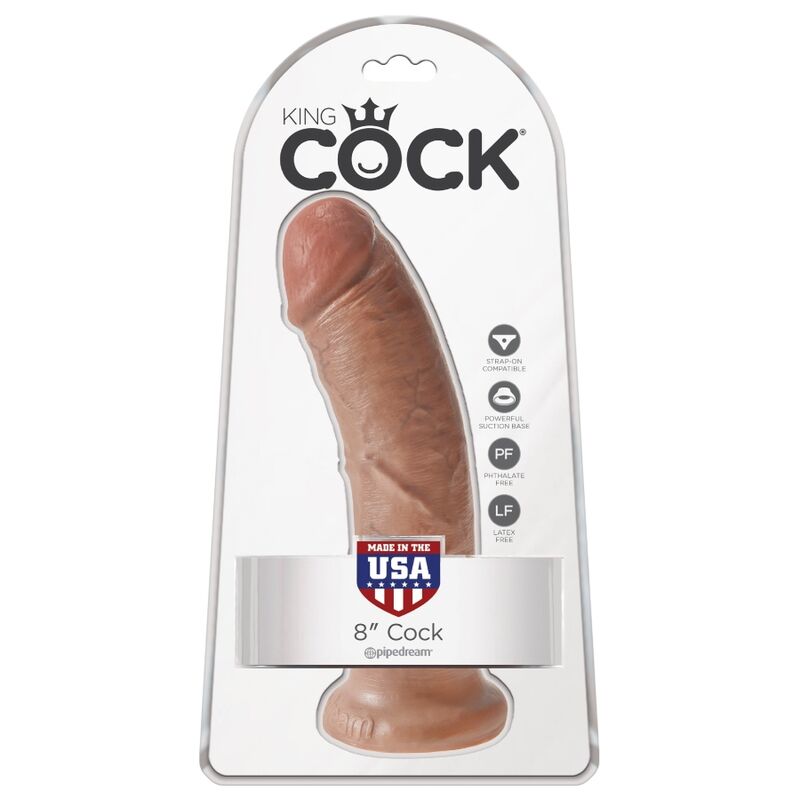 KING COCK - PÉNIS RÉALISTE 19,5 CM CARAMEL