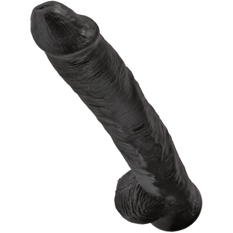 KING COCK - PENE REALISTA CON BOLAS 30,5 CM NEGRO