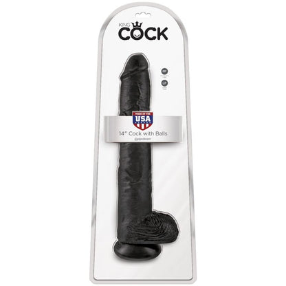 KING COCK - PENE REALISTA CON BOLAS 30,5 CM NEGRO