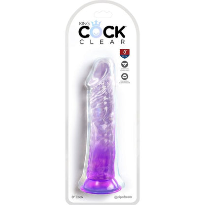 KING COCK - PÉNIS RÉALISTE TRANSPARENT 19,7 CM VIOLET