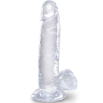 KING COCK - PENE REALISTA CLEAR CON BOLAS 15,2 CM TRANSPARENTE