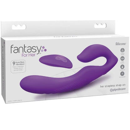 FANTASY FOR HER - VIBRATEUR DOUBLE PÉNÉTRATION TÉLÉCOMMANDE 9 NIVEAUX VIOLETTES