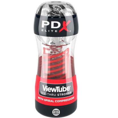 PDX ELITE - STROKER VIEWTUBE 2 SPIRAL COMPRESSION TRANSPARENT