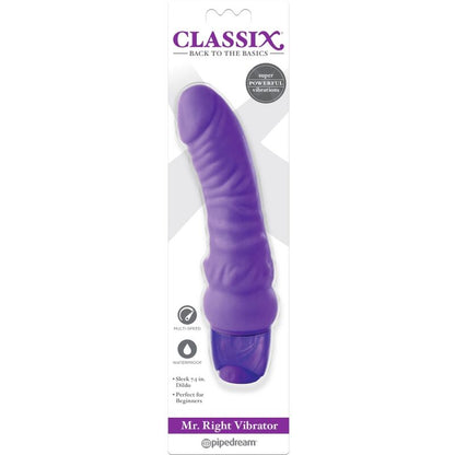 CLASSIX - DILDO VIBRANT MR. RIGHT MULTI-VITESSE 15,5 CM VIOLET