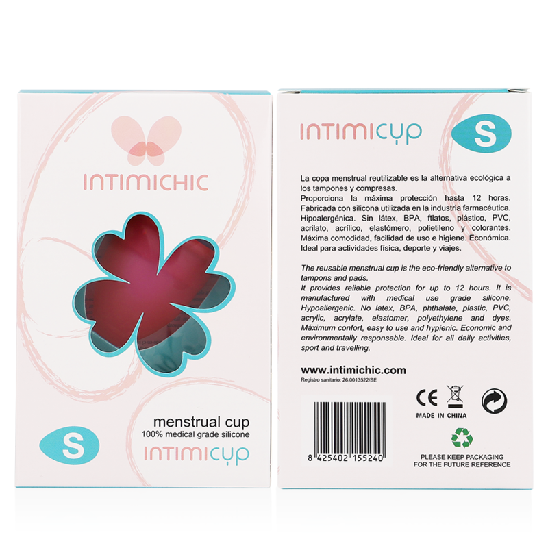 INTIMICHIC - COPA MENSTRUAL SILICONA GRADO MÉDICO - TALLA S