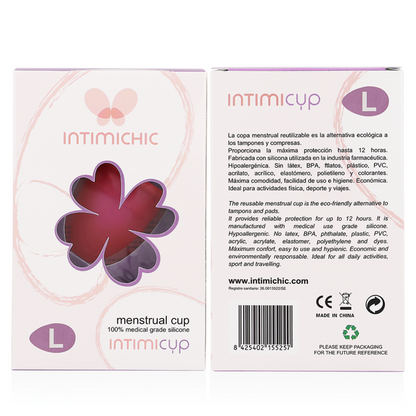 INTIMICHIC - COPA MENSTRUAL SILICONA GRADO MÉDICO - TALLA S