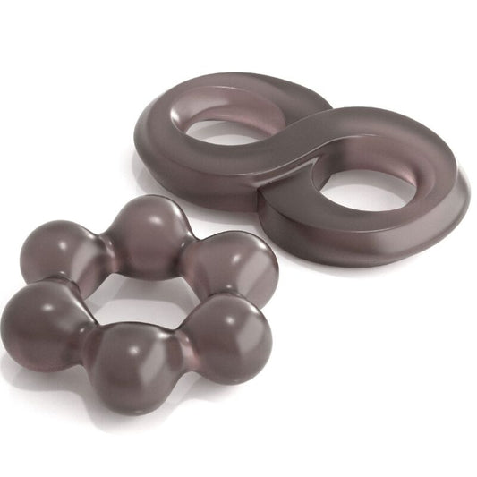 CLASSIX - SET DE 2 ANILLOS PENE GRIS