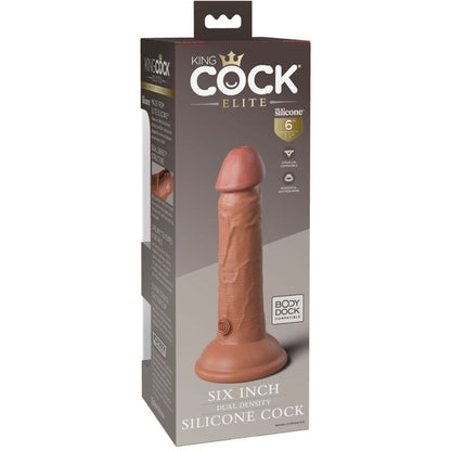 KING COCK - ELITE REALISTIC SILICONE DILDO 15.2 CM CARAMEL