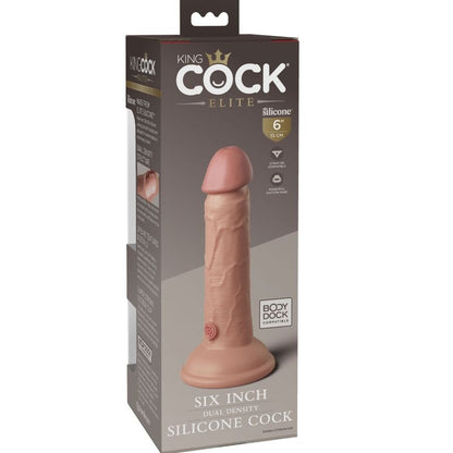 KING COCK - DILDO DE SILICONA REALISTA ELITE 15,2 CM