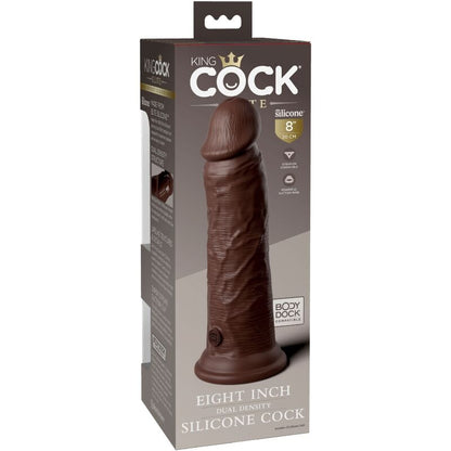 KING COCK - DILDO RÉALISTE EN SILICONE ELITE 20,3 CM MARRON