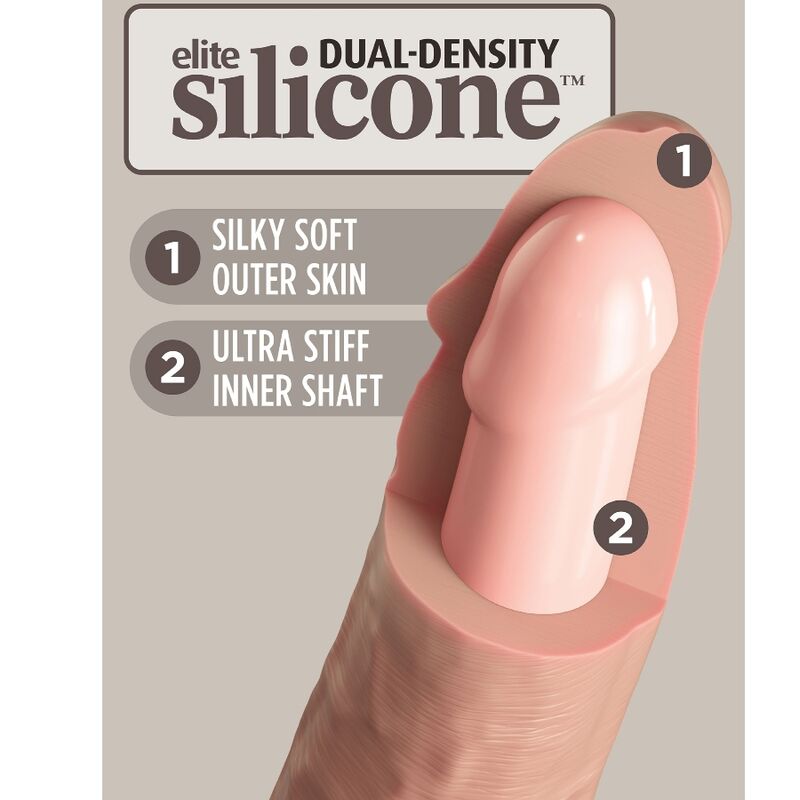 KING COCK - DILDO DE SILICONA REALISTA ELITE 23 CM