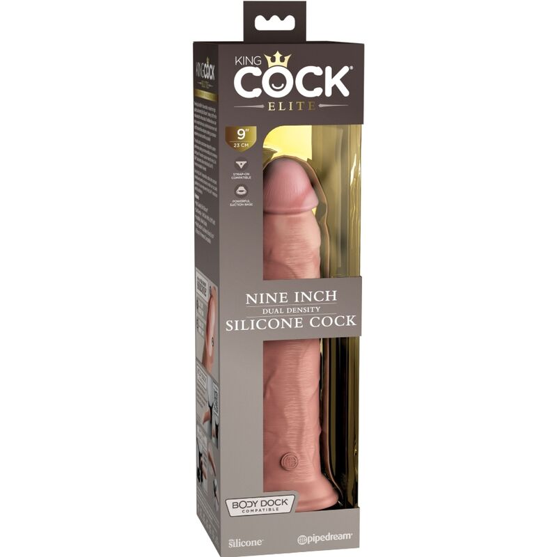 KING COCK - DILDO DE SILICONA REALISTA ELITE 23 CM