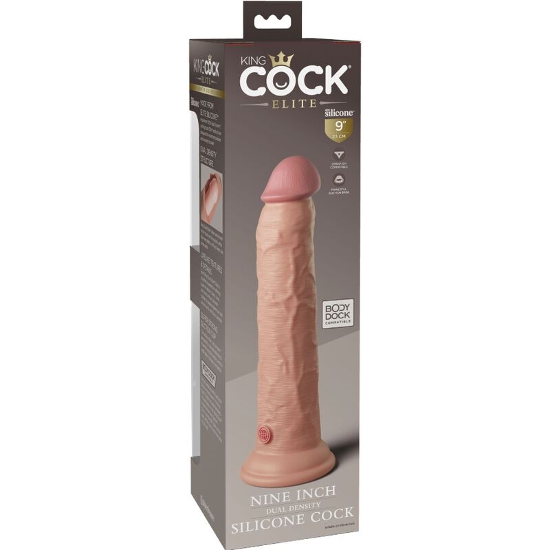 KING COCK - DILDO DE SILICONA REALISTA ELITE 23 CM