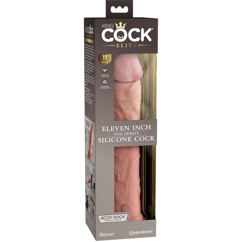 KING COCK - DILDO RÉALISTE EN SILICONE ÉLITE 28 CM