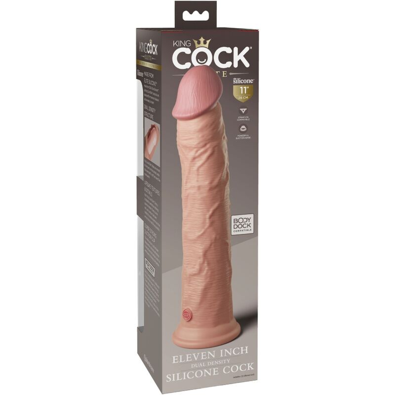 KING COCK - DILDO RÉALISTE EN SILICONE ÉLITE 28 CM