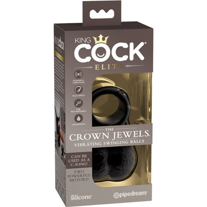 KING COCK - ANNEAU ELITE AVEC TESTICULE VIBRANT EN SILICONE