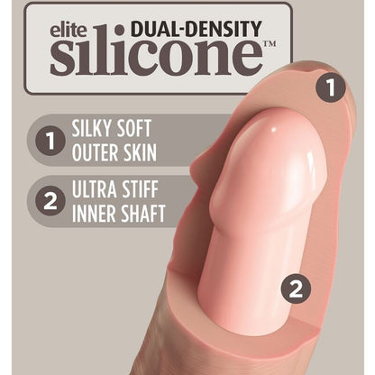 KING COCK - KIT ARNÉS AJUSTABLE ELITE DELUXE ANILLO CON TESTICULOS Y DILDO 20,3 CM