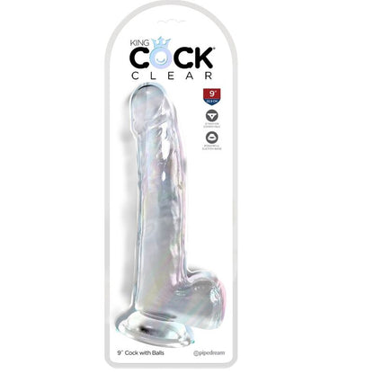 KING COCK - GODE TRANSPARENT AVEC TESTICULES 20,3 CM TRANSPARENT