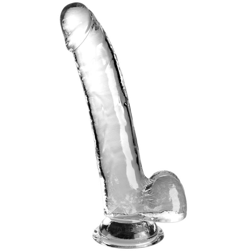 KING COCK - GODE TRANSPARENT AVEC TESTICULES 20,3 CM TRANSPARENT