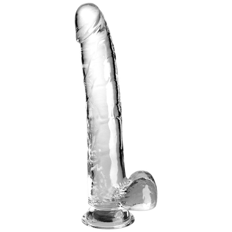 KING COCK - DILDO TRANSPARENTE CON TESTICULOS 24,8 CM TRANSPARENTE