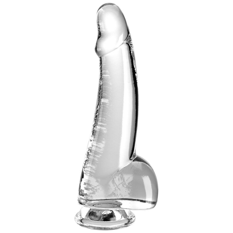 KING COCK - DILDO TRANSPARENTE CON TESTICULOS 15,2 CM TRANSPARENTE