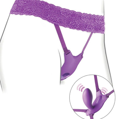 FANTASY FOR HER - BUTTERFLY HARNESS G-SPOT WITH VIBRATOR, RECHARGEABLE & REMOTE CONTROL VIOLET