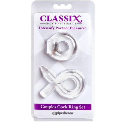 CLASSIX - KIT POUR COUPLES 2 ANNEAUX PÉNIS TRANSPARENT