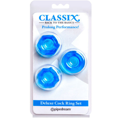 CLASSIX - SET DE 3 ANILLOS PENE AZUL