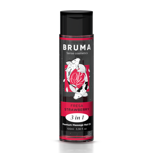 BRUMA - HUILE CHAUDE DE MASSAGE PREMIUM FRAISE 3 EN 1 - 100 ML