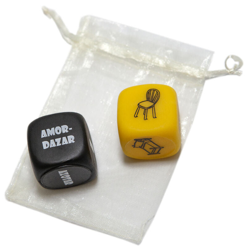 DIABLO PICANTE - BOLSA DE JUEGO CON DADOS SADO 3 MM x 3 MM + DADOS DE ARTICULO