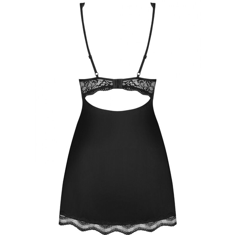 OBSESSIVE - BABYDOLL ET STRING LUVAE NOIR XS/S 